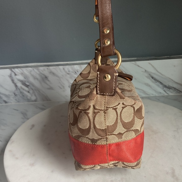 Coach Mini Bag Signature Woven Monogram with Legacy Stripe - Picture 5 of 13